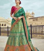 Woven Banarasi Art Silk Lehenga