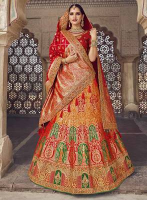 Woven Banarasi Art Silk Lehenga 1