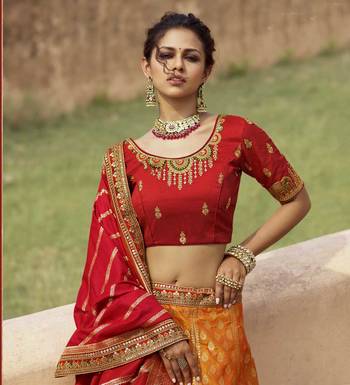 Woven Banarasi Art Silk Lehenga 2