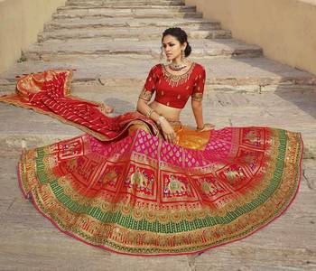 Woven Banarasi Art Silk Lehenga 5