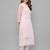 ETHNAVA WOMEN'S CHIKANKARI HAND EMBROIDERED GEORGETTE STRAIGHT KURTA WITH SLIP