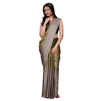HAVIDA SAREES Lightweight Striped Pure Chiffon Ombre-Dyed Saree For Women Latest Design Party Wear with Blouse Piece 3