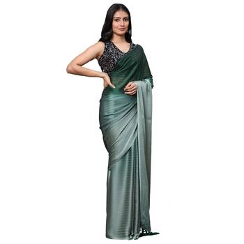 HAVIDA SAREES Lightweight Striped Pure Chiffon Ombre-Dyed Saree For Women Latest Design Party Wear with Blouse Piece 2