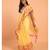Suta Women Yellow Pure Cotton Saree With Polka Printed Ruffle Border
