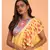 Suta Women Yellow Pure Cotton Saree With Polka Printed Ruffle Border