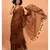 Suta Brown Pure Cotton With Black Polka Printed Ruffle Border Saree