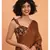 Suta Brown Pure Cotton With Black Polka Printed Ruffle Border Saree