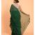 Suta Green Pure Cotton With Black Polka Printed Ruffle Border Saree