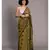 Suta Women Olive Green & Black Polka Dots Printed Pure Cotton Saree