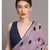 Suta Lavender & Black Polka Dots Printed Pure Cotton Saree