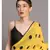 Suta Women Yellow  & Black Polka Dots Printed Pure Cotton Saree
