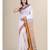 WHITE & BROWN Pure  Cotton Silk Hand Woven  Jamdani  Handloom   Saree