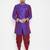 Purple plain silk blend sherwani