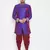 Purple plain silk blend sherwani