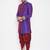 Purple plain silk blend sherwani