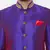 Purple plain silk blend sherwani