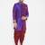 Purple plain silk blend sherwani