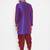 Purple plain silk blend sherwani