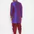 Purple plain silk blend sherwani