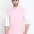 Pink Cotton Blend Nehru Jacket