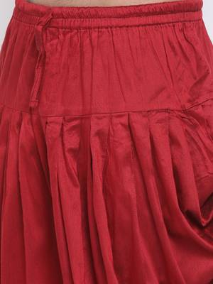 White Plain Silk Blend Dhoti-Kurta 5