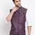 Blue plain silk blend nehru-jacket