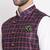 Blue plain silk blend nehru-jacket