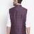 Blue plain silk blend nehru-jacket