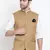 Beige Cotton Silk Nehru Jacket