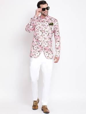 Men'S Pink Silk Blend Jodhpuri 5
