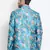 Turquoise plain silk blend jodhpuri-sherwani