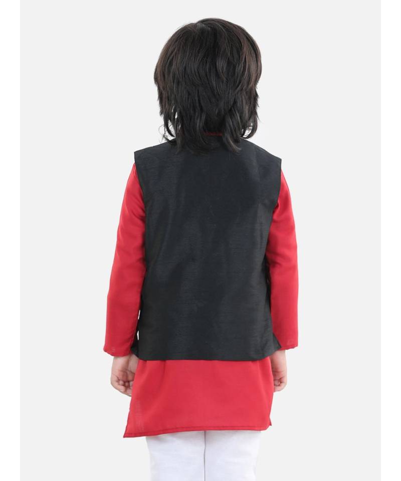 Boys Party Waistcoat Jacket for Boys- Black