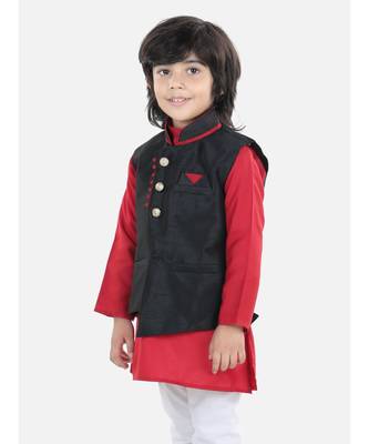 Boys Party Waistcoat Jacket for Boys- Black 5