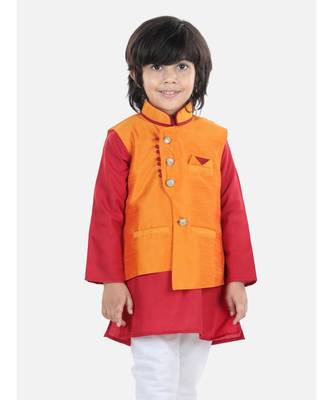 Boys Party Waistcoat Jacket for Boys- Yellow 1