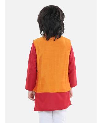 Boys Party Waistcoat Jacket for Boys- Yellow 2