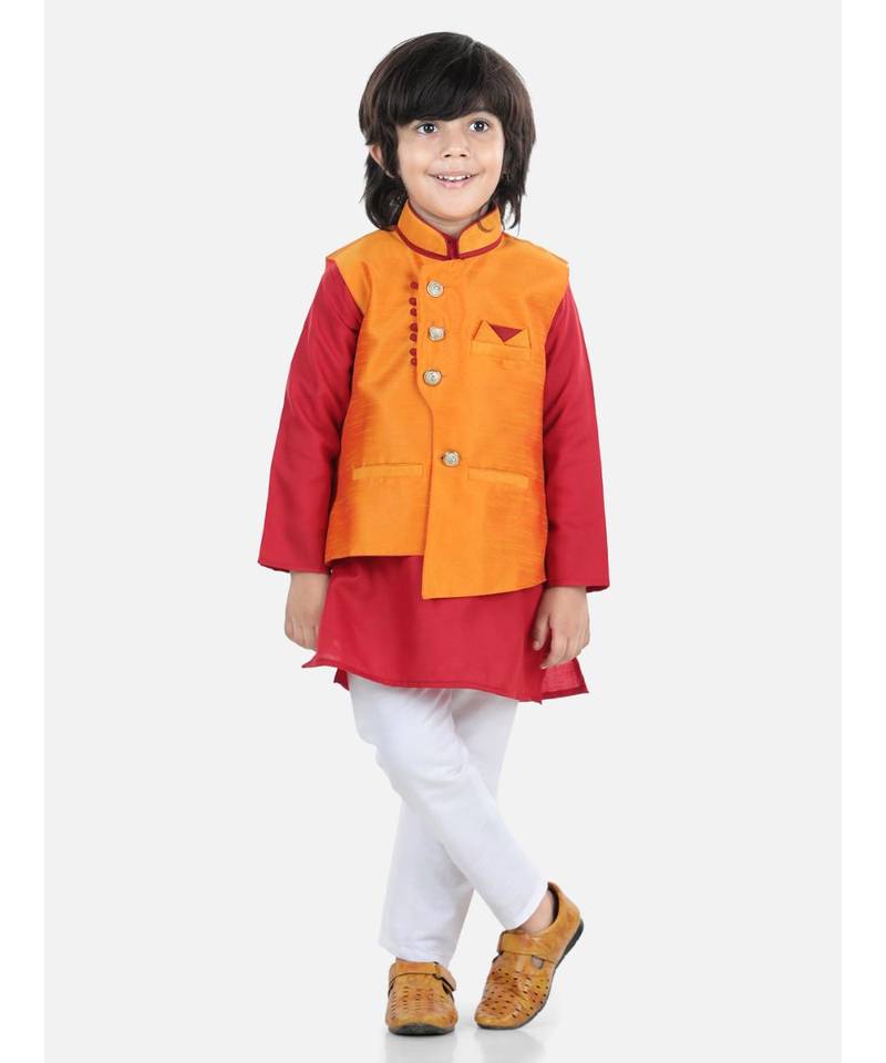 Boys Party Waistcoat Jacket for Boys- Yellow