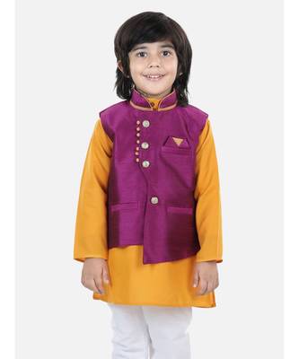 Boys Party Waistcoat Jacket for Boys- Purple 1