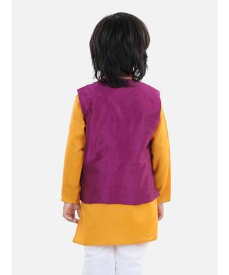Boys Party Waistcoat Jacket for Boys- Purple 2