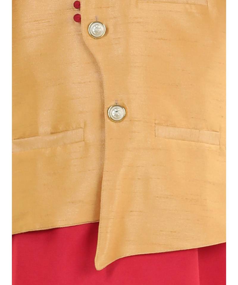 Boys Party Waistcoat Jacket for Boys- Beige