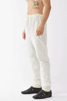 Cream Plain Silk Blend Men-Pyjamas