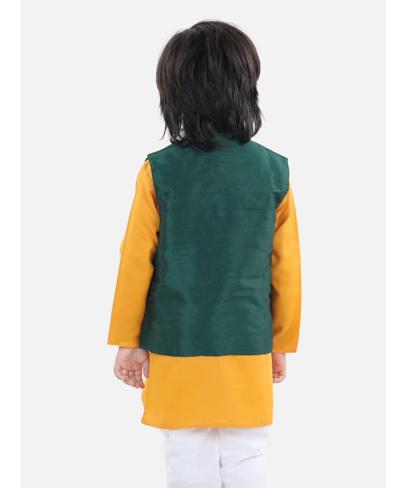 Boys Party Waistcoat Jacket for Boys- Green