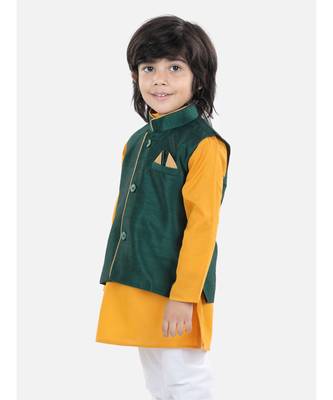 Boys Party Waistcoat Jacket for Boys- Green 4