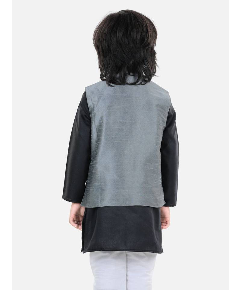 Boys Party Waistcoat Jacket for Boys- Gray
