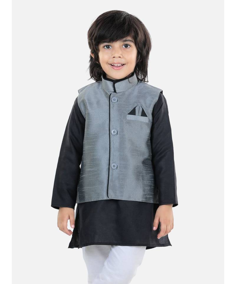 Boys Party Waistcoat Jacket for Boys- Gray
