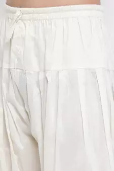 Blue plain blended cotton pathani-suits