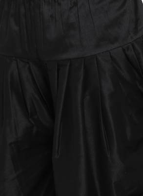 Gold Plain Silk Blend Dhoti-Kurta 5