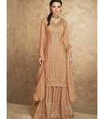 Peach Georgette Pakistani Salwar Kameez