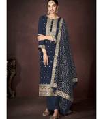 Navy Blue Georgette Party Wear Salwar Kameez