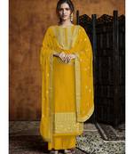Yellow Georgette Party Wear Salwar Kameez