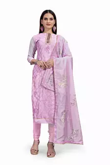 Pink sequins chanderi salwar